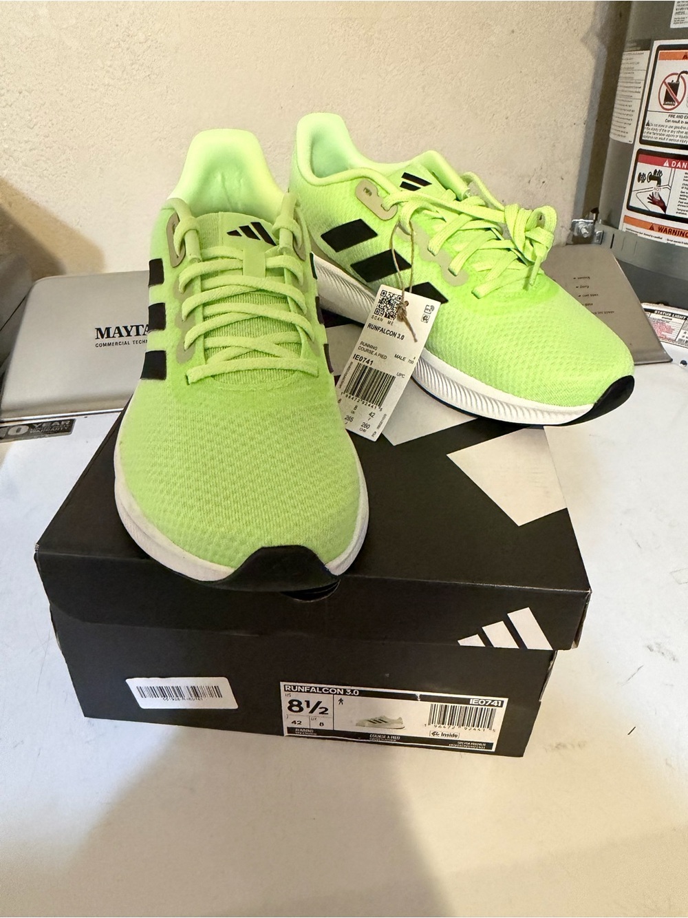 adidas Originals Neon Green and Black Running Sneakers